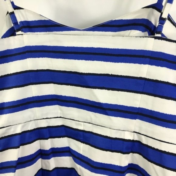 Gap Blue & White Striped Sleeveless Mini Dress Size 0 Cotton Blend - Picture 6 of 8